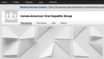 تشکیل گروه هپاتیت ویروسی ایران-آمریکا در LinkedIn
